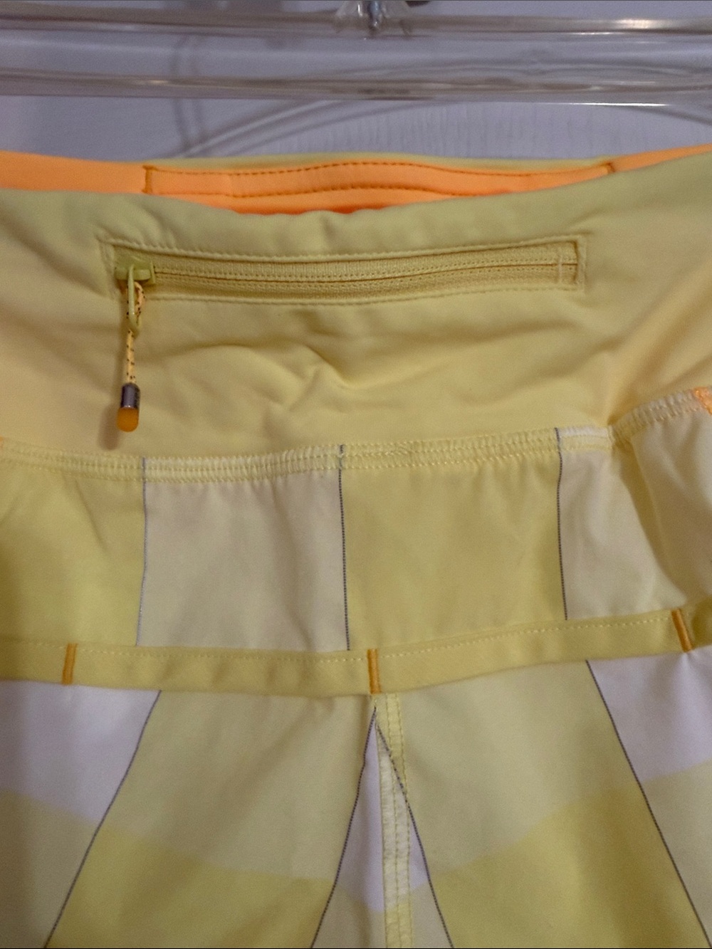 lululemon athletica Yellow Plaid Layered Running Shorts - Picture 4 of 7